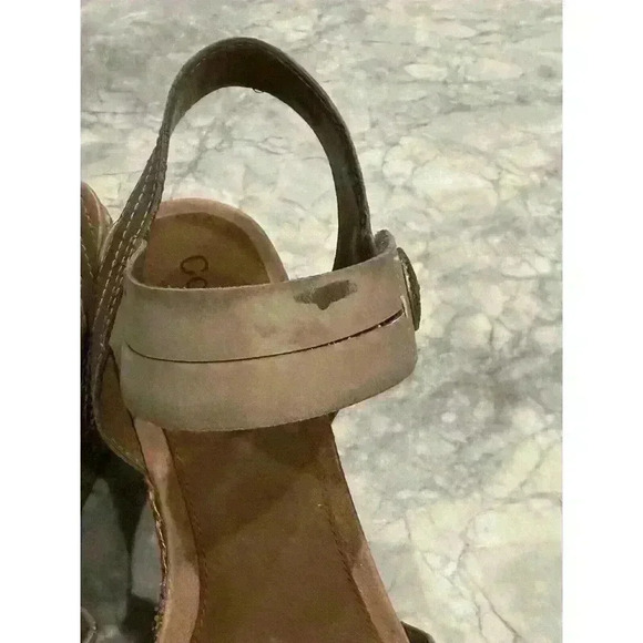 Cobb Hill Espadrille Womens Sandals Gray / Beige Wedge Sandals Size 9.5 - Picture 7 of 7